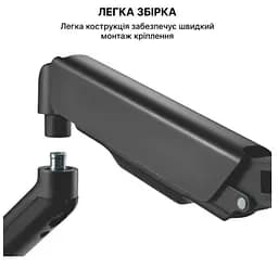 Кронштейн настольный для двух мониторов 17-32 дюйма OfficePro OPMA-412 Black - мініатюра 8