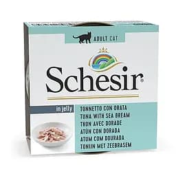 Консерва для котів Schesir Tuna with Dorada 85 г тунець з дорадою в желе натуральні