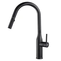 Змішувач для кухні з висувним виливом Koer KI-70004-05 KR3386 Чорний матовий