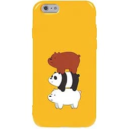 Чехол-накладка Toto Pure TPU 2 mm Print Case Apple iPhone 6/6s #13 Bears Yellow