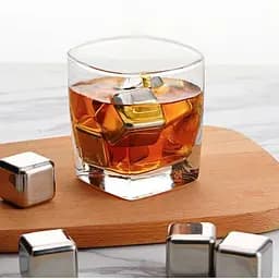Металеві камені для віскі Circle Joy Ice Cubes (CJ-BK03) набір 4 штуки - мініатюра 5