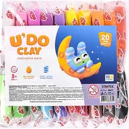 Набір для творчості Strateg U'DO Clay 200 г (10 г x 20 шт.) (30871)