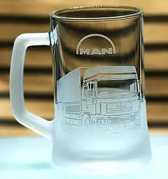 Пивний келих 660 мл Ман MAN Truck  подарунок для далекобійника  кухоль з гравіюванням вантажівки