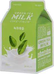 Тканинна маска з Зеленим чаєм 21 г A'pieu Green Tea Milk One-Pack