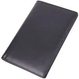 Мужской портмоне без застежки из натуральной кожи Vintage s_15036 черное
