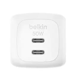 Зарядний пристрій мережевий Belkin 50Вт 2хUSB-С GAN PD PPS, кабель USB-С > USB-C, 1м, білий - мініатюра 2