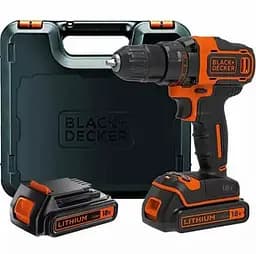 Акумуляторний дриль-шурупокрут Black+Decker з АКБ та ЗП BDCDD186KB