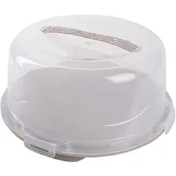 Тортовщица с крышкой Violet House 0011 Cappuccino круглая 18х26х37 см (0011 круглая большая CUPPUCINO с/к)