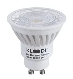 Лампа LED GU10 7W 3000К 700Lm KLOODI KDGU10-7WSMD 3K 60D