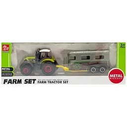 Трактор Bambi SQ82002-1B дитячий з причепом Farm Set зелений-сірий