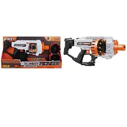 Игрушечный детский пулемет автоматический, двойной барабан на батарейках с мягкими патронами (36 шт.)(52 х 23см)