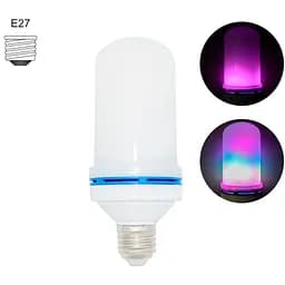Led лампа с эффектом пламени Фиолетовая LED FLAME LIGHT Е27 светодиодная лампа с эффектом пламени