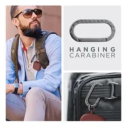 Силіконовий чохол для навушників Apple AirPods 4, Hang Case, коричневий, ультратонкий захисний кейс товщиною 2 мм, захист від подряпин, пилу та ударів, компактний, з карабіном для кріплення, ArmorStandart (ARM81294) - мініатюра 6