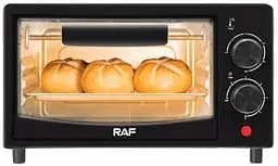 Печь электрическая RAF R.5305G 12 л электропечь мини духовка 800 Вт 250°С таймер 2 тена Черный