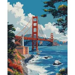 Картина по номерам "Мост Золотые Ворота" Art Craft 11070-AC 40х50 см