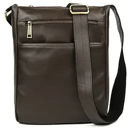 Чоловіча сумка шкіряна А4 через коричневе плече TARWA 33х26х8 см sum0028168