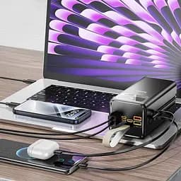 Зовнішній акумулятор Hoco DB58B Plentiful 50000mAh 22.5W Black [161897] - мініатюра 6