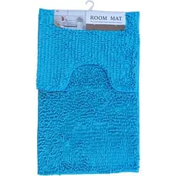 Набор ковриков для ванно Vezzer 60х90 и 50х40 см голубой (VZ2038Blue)
