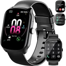 Cмарт годинник Qecnato S68, Smart Watch 1,95" з набором/відповіддю дзвінків, пульсометром/SPo2/монітором сну, IP68