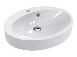 Умивальник Miraggio DEVON (0000648) Miramarble, Глянцевий, Врізний, Білий