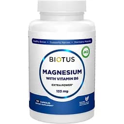 Магній і вітамін B6 Biotus Magnesium with Vitamin B6 Extra Power 150 капсул