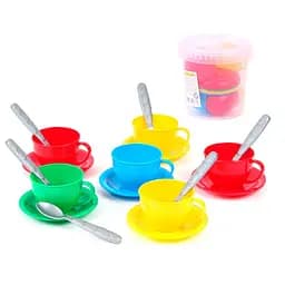 Ігровий набір "Чайний сервіз" ТехноК 0083TXK чашки, тарілки та ложки для 6 осіб