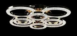 Люстра стельова LED Splendid Ray LT8003/4+4, 200W, золото/білий, сучасний стиль, з пультом, димер - мініатюра 4