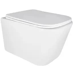 Унитаз подвесной Mixxus Quadro-0303-T3 485x340x365 мм, система смыва Tornado 3.0 MI6702, Белый