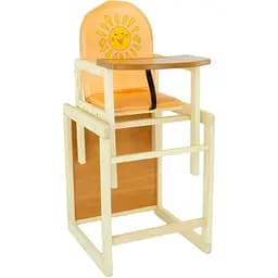 Стульчик для кормления Мася №2042 Божья коровка, оранжевый, кожзам