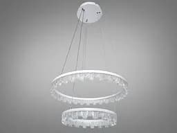 Светодиодная люстра 140Вт черная 2 кольца пульт