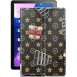 Чехол StatusCASE из экокожи для планшета Lenovo Tab M10 (3rd gen) Луи-Витон-коричневый