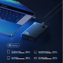 Портативна батарея Baseus Adaman Digital Display 140 W 24000mAh чорна P10021508113-00 - мініатюра 5