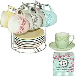 Сервиз чайный на стойке SnT Элегантность, 6 персон, 12 предметов (1464-5)