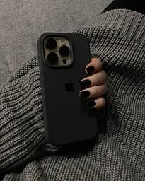 Силіконовий чохол матовий чорний, для iPhone 12 Pro - мініатюра 2