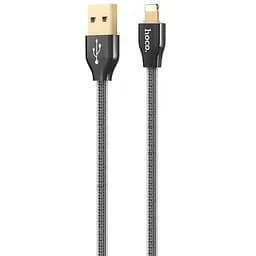 USB Cable Hoco X7 Golden Jelly Knitted Lightning Black 1.2m