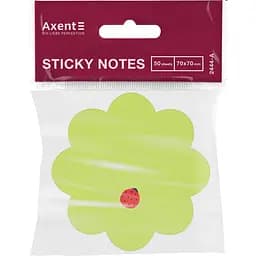 Блок паперу з клейким шаром Axent Flower 70х70 мм 50 аркушів, зелений (2444-05-A) - мініатюра 2