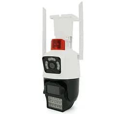 Wi-Fi видеокамера с двумя объективами уличная PiPo PPIPC34D4MP20 4+4Мп RJ45 PTZ 2.8mm ICSee - мініатюра 1