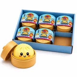 Сквіш пельмень сюрприз антистрес іграшка в кошику Squishy Bun Mystery