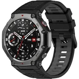 Ремешок DK для Xiaomi Amazfit T-Rex 3 Silicone Double Color Sport Band Classic (black / grey)