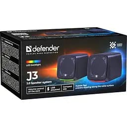 Акустична система 2.0 Defender J3, 6Вт, підсвітка, USB, чорна (65963) - мініатюра 3