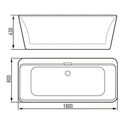 Ванна акрилова Volle 12-22-110C - мініатюра 4