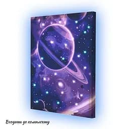 Набір картин за номерами зі світлодіодною підсвіткою Riviera Blanca Universe (ITR-112) 2 шт в наборі - мініатюра 2