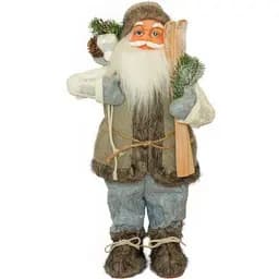 Фігурка новорічна Time Eco Санта Клаус бежево-сірий 60 см (4820211100407)