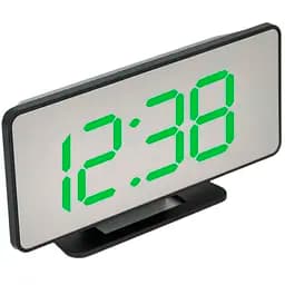 Електронний годинник Voltronic VST888YG з будильником дзеркальний дисплей Green Light