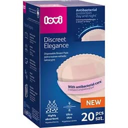 Лактационные прокладки Lovi Discreet Elegance антибактериальные бежевые 20 шт. (19/610new)