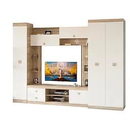 Стінка модульна у вітальню Еверест Соната 3 Сонома/Білий (DTM-2238)