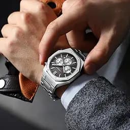 Годинник наручний Curren 8440 Silver Black Silver (18693) - мініатюра 2