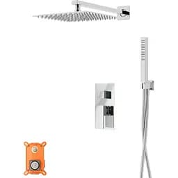 Душова система Corsan Ango 25 хром + BOX прихованого монтажу ZA25MCH, Хром