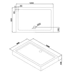 Душова кабіна Volle Libra 120x80 з піддоном 10-22-908L - мініатюра 9