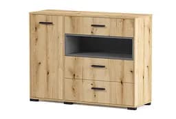 Комод Торін 1200 Дуб Евок прибережний/Сірий Графіт 1200х400х1100